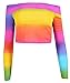 Women's Ladies Long Sleeve Sleeveless Plain Printed Crop Tops