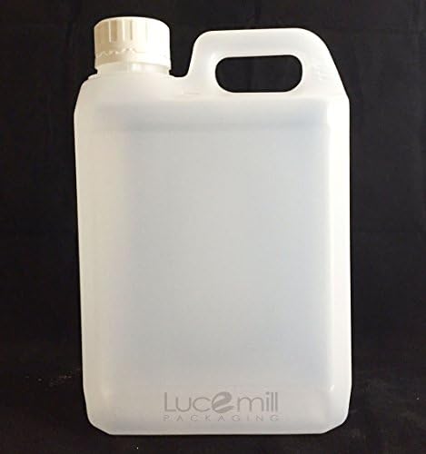 5 x 2 LITRE (L) HDPE PLASTIC JERRY CANS CONTAINER with Tamper Proof Screw Caps