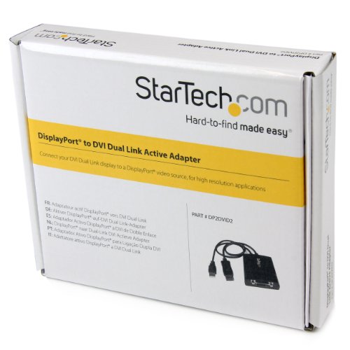 StarTech.com DisplayPort auf Dual Link DVI Konverter mit USB Stromversorgung / DP (Stecker) zu DVI-D (Buchse) mit bis zu 2560×1600 - 5