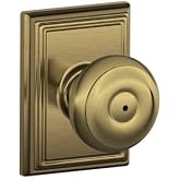 SCHLAGE F40GEO609ADD Addison Koleksiyonu G&uuml;rc&uuml; Gizlilik Topuzu, Antik Pirin&ccedil;