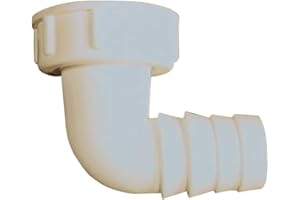 Schläfer | 655810 - Winkelverschraubung 1" Innengewinde, Verschraubung mit 90 Grad Bogen für Waschmaschinen- und Spülmaschinen-Ablaufschlauchanschluss für Schläuche Ø 19-23,5 mm. (3/4")