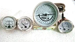 Tachometer Amp Temperature Oil Pressure Gauges Set fits John Deere Tractor 50,60 - White FACE