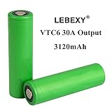 3 2v 1000mah lifepo4 akku 3120 mAh typische Kapazität LEBEXY VTC6 Akku 2X USI8650VTC6 Akkus INR für Elektronische Zigarette Accu batterien (3120mAh/3,7V/30A/Li-Ion)