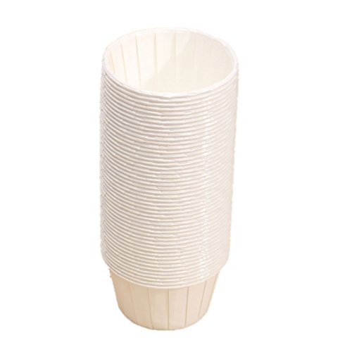 KING DO WAY 50 Stueck cupcake Papier Muffinfoermchen Backfoermchen Gebaeckfoermchen Wrapper cupcake Weiss 6.3 x 4.8 x 3.6cm