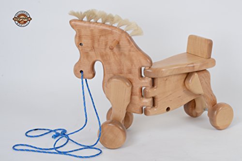 Schaukelpferd Holzspielzeug MARKUS ROMANUS NEU & OVP von MJmark zum fahren und schaukeln Handarbeit Sehr Hochwertiges Schaukelspielzeug Schaukel - 5
