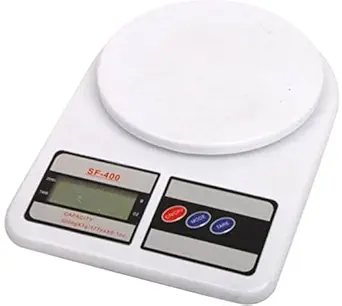 Kretix Digital Kitchen Scale Electronic Digital Kitchen Weighing Scale 10 Kgs Weight Measure Spices Vegetable Liquids- SF-400