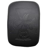 De color negro Semoic El Estilo De Cruz Grupera Cojín De Pasajero Trasero De Moto Almohadilla De Asiento Ventosas para Harley/Dyna/Sportster/Softail Touring