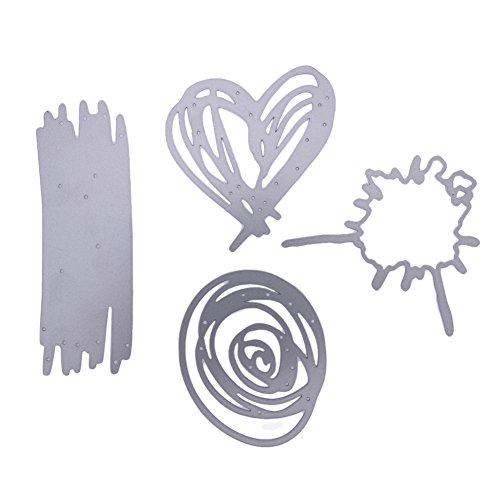 Demiawaking Schneiden Schablonen DIY Sammelalbum Dekor Papier Karten, Metall Buchzeichen , Metall Lesezeichen als Geschenk für Freunde (31) - 4