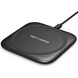 Hoidokly Chargeur sans Fil, 10W Chargeur à Induction Rapide QI pour Samsung Galaxy S10/S10 Plus/S10e/S9+/S9/S8/S8+/S7/S7 Edge, Note 10/9/8, iPhone 11 Pro Max/11 Pro/11/XS Max/XS/XR/X/8 Plus/8/Airpods