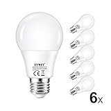 LVWIT Bombillas LED E27 (Casquillo Gordo) - 8W equivalente a 60W, 806...