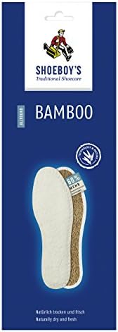 SHOEBOY'S Bamboo - Terry Insole Made of Bamboo and Coconut Fibre - for Dry and Fresh feet - Size 9.5 to 10