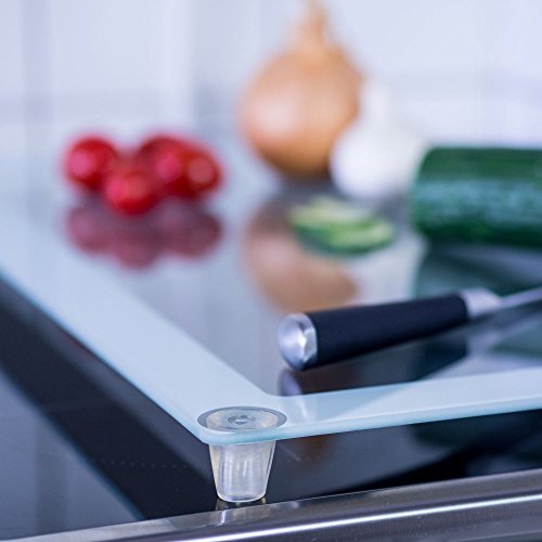 2 x Herdabdeckplatte Glas 52 x 30 cm | Schneideplatte für den Herd - 3