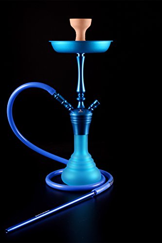 Kaya Shisha ELOX "Turkey Neon 480" Wasserpfeife Hookah, Full Plug Alu-Rauchsäule, Silikonschlauch, Aluslim Alu-Mundstück