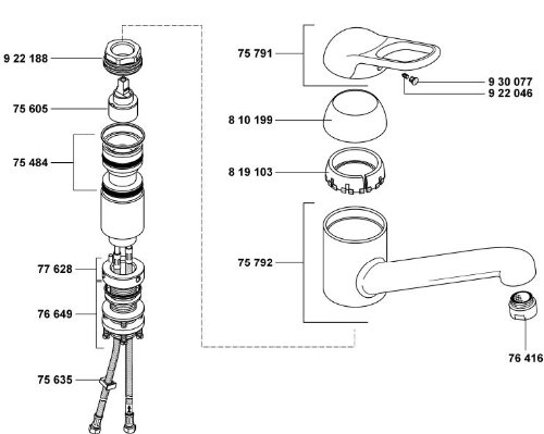 KLUDI Dichtungssatz 7548400-00 für Armatur KOMET, OBJEKTA MIX NEW, SCOPE, TRENDO u. TRENDO STAR - 3