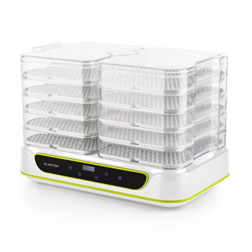 Klarstein Yoyoyofruit Dörrautomat Früchtetrockner mit Joghurtbereiter (2 x 5 Etagen, 550 Watt, LCD-Display, Timer, einstellbare Temperatur, 40-70°C, spühlmaschinenfest) weiß - 6