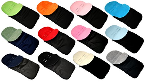 Universal Baby Footmuff with Warm Cosy Fleece 85x40 cm for Pushchairs, Prams, Car Seat and Travel (Black)
