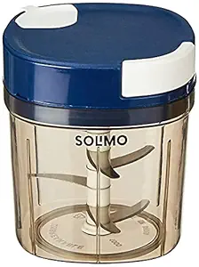 Amazon Brand- Solimo Large Vegetable Chopper with 6 Blades, 1000 ml , Silver, Blue