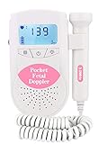 HYTM LED Numérique Échographie Doppler Fœtal Son Bébé Détecteur Moniteur Heartbeat Prénatal Pocket Stethoscope,Rose