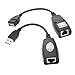 Produktbild USB 2.0 M / F auf RJ45 Buchse Extender Set-Pair Schwarz