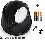 Encendido/apagado automático por la noche, activación por movimiento, giro de 360 grados, bajo consumo de energía, superbrillante, peso ligero, fácil instalación - con adhesivo, por lo que no es necesario taladrar/atornillar.