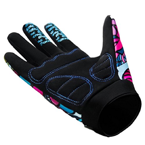 Amcool Herren Fahrradhandschuhe,Cool Vollfinger Draussen Sport Fäustlinge (M:Palm Breite 9.5cm/3.74″, Bunt) - 3