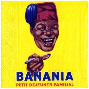 Set of 2 Chocolate Banania Serviettes 33 x 33 cm