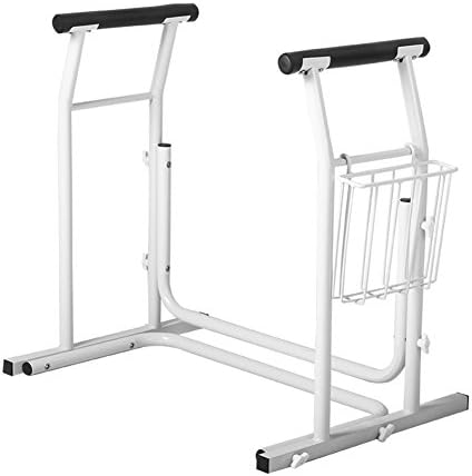 YXHZ® Toilet Frame , Handrail Stainless steel Paint Environmental protection Comfortable Non-slip Free punching The elderly WC light Grey Aid and safety