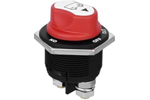 Jtron Batterieschalter 32VDC 200A Batterieschalter Trennschalter Auto Boot 3 Positionen kfz (200A)