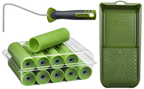 10 x Lackrolle superfein PLUS konkav 11cm Lackierset Lackset Lackierwalze Lackrolle Lackroller