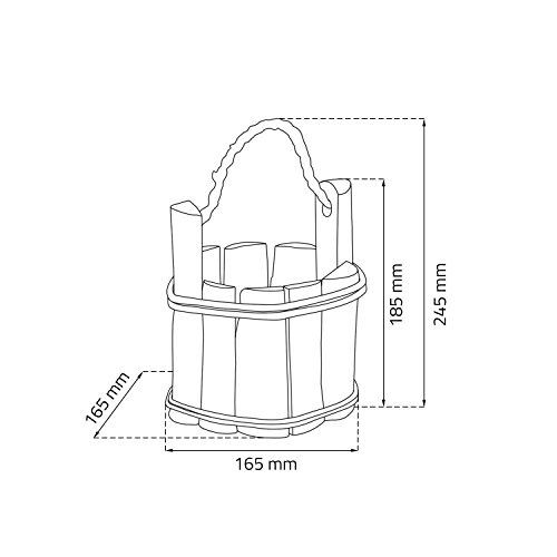 Blumentopf ökologisch Natur Holzkübel Pflanzkübel aus Birkenholz Bottich D 16,5 cm Handarbeit Garten Balkon Terrasse - 2