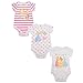 Disney Kids 3 Pack Baby Bodysuit Girls Character Design 3 Pack Press Stud Princess 0-3 Mnth