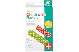 Gem Imports ProPlast+ Children's Kids Plasters, Assorted Sizes & Designs - Pack of 60, One Size