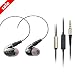 Produktbild Horsky Geräuschisolierung In-Ear Kopfhörer/ HIFI-Kopfhörer aus Hybrid-Zinklegierung mit Mikrofon für IOS- und Android-Geräte, Kabel wechselbar, 2 x Kabel, 4 x Ohradapter/Ohrpolster