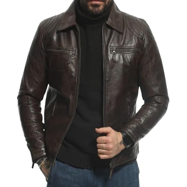 Buy Skullhide Classic Pure Leather Jacket for Men, Size XS to 4XL
