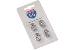 KUSTOM66 'Set di valvole Teschio con Occhi Rossi in Argento