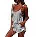 Produktbild Top für Damen lmmvp Frauen ärmellos Tank massiv Bluse Shirt Tops + Shorts Hose Set