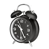 Doppelglockenwecker mit Nachtlicht, großes Zifferblatt von...