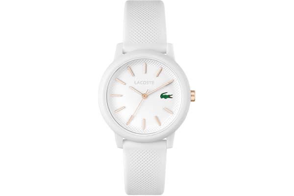 Lacoste Montre Analogique à Quartz pour Homme ou Femme de la Collection Lacoste.12.12. avec Un élégant Bracelet en Silicone à Texture Petit piqué