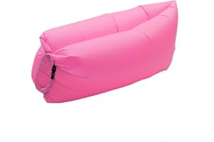 TURIM Aufblasbares Sofa Luft Sofa Air Lounger mit Portable Paket Air Bett tragbares Lazy Lounger für Camping, Beach, Park, Strand rosa