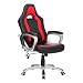 Produktbild Homcom Massagesessel Bürostuhl Chefsessel Racing Drehstuhl mit Wärmefunktion, Kunstleder, 64x68x(112-121) cm (Rot+Schwarz)