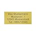 Produktbild kultdog® Drohnen Kennzeichnung Plakette Adressgravur Kennzeichen Schild Feuerfest Selbstklebend Gold Mini 30x15mm