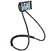 Produktbild AUTFIT Lazy Neck Phone Holder Universal Handyständer 360 Rotation Flexible Mount Hanging Goose Neck Halter Halterung für iPhone, Samsung, Huawei Smartphone, Mini Tablet, für Sofa, Küche, Büro(schwarz)