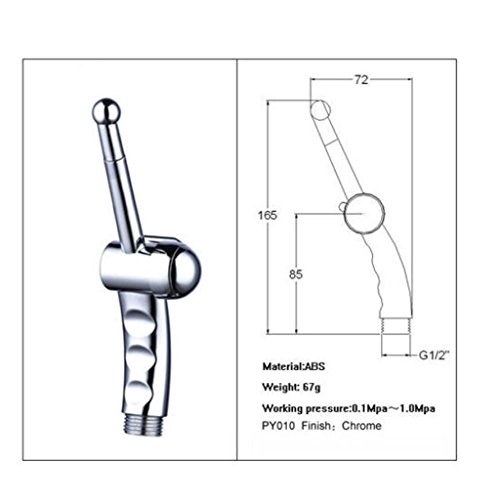 Gazechimp Mini Hand Duschkopf Handbrause Brause Sprayer für 1/2 “Rohr für Badezimmer Garten - 8