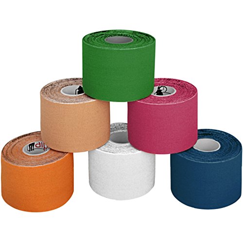 BB Sport 6 rollos kinesiología tape 5 m x 5,0 cm cinta kinesiologica en varias colores, Color:multicolor