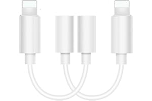 KNUKONCEPTZ 【2 Pack】 Headphone Adapter for i-phone to 3.5mm Headphone Jack Earphone Converter for i-phone 12 Pro/11/Xs Max/XS/X/XR/8/7 Plus for iphone Dongle Headphone Audio Jack Adapter Support All iOS