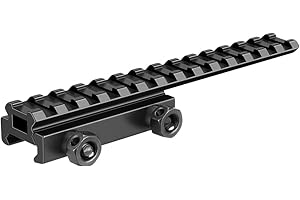 KEENZO Picatinny Rail Montante per Montanti di Basso Profilo Base per Riser Tessitore Guida di Picatinny in Alluminio 20mm con 14 Scanalature