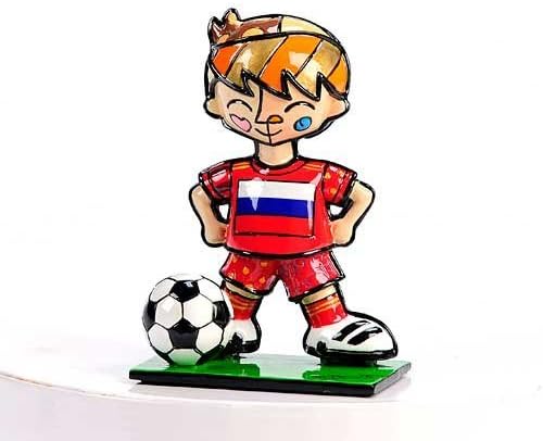 Romero Britto Russia Mini Soccer Player Figurine by Romeo Britto