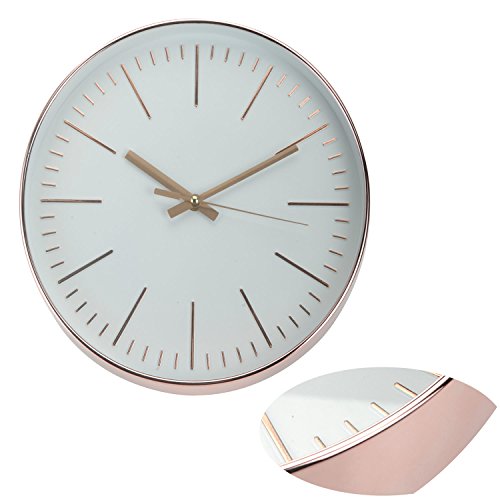 LS Edle Metall Wanduhr Küchenuhr Bürouhr nostalgisch Antik Retro Kupfer Gold Ziffer