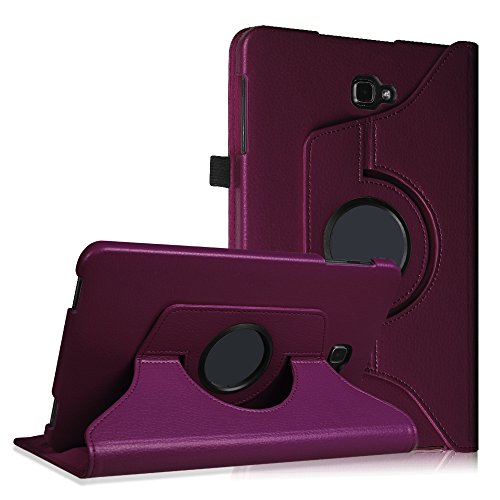 Fintie Samsung Galaxy Tab A 10.1 Hülle - 360° Drehbarer Stand Smart Cover Case Schutzhülle Tasche Etui mit Ständerfunktion Auto Schlaf / Wach Funktion für Samsung Galaxy Tab A 10,1 Zoll T580N / T585N Tablet (2016 Version), Lila