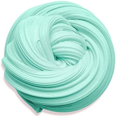 Green Mint Fluffy Floam Slime 6Oz in Storage Container – No-borax Non-sticky Super Soft Stretchy Squishy Light Stress Relief Scented Foam Baby Sensory Putty Kid Sludge Toy ASMR – Best Birthday Gift for Girls, Boys &amp; Adults – UK Prime available